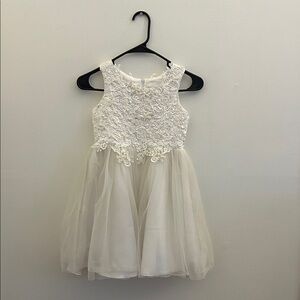 Elegant White Lace Kids Dress